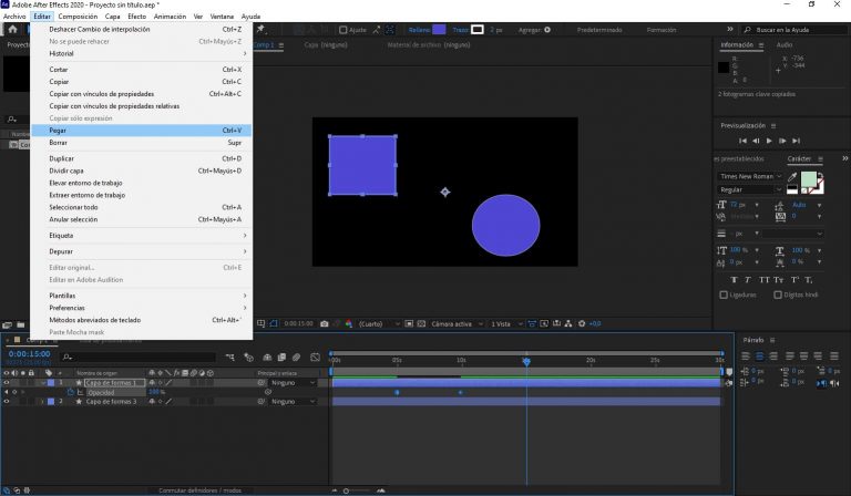 Ll C Mo Copiar Keyframes En After Effects Paso A Paso