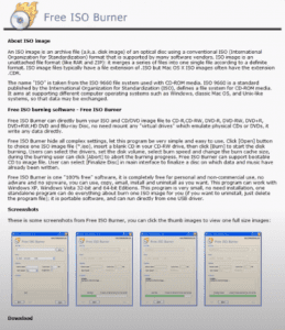 Programa Free ISO Burn para grabar