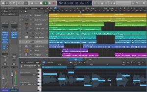 Interfaz Logic Pro X para música