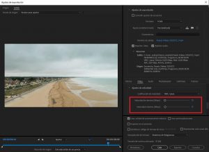 Configuración para exportar MP4 en Premiere